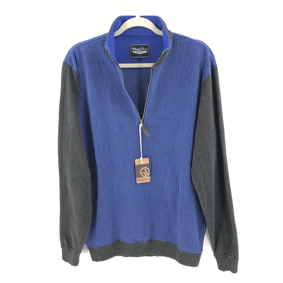 Straight Down NEW Mens Size Small Rockford Houndstooth Golf Sweater Mock Neck - Picture 6 of 7